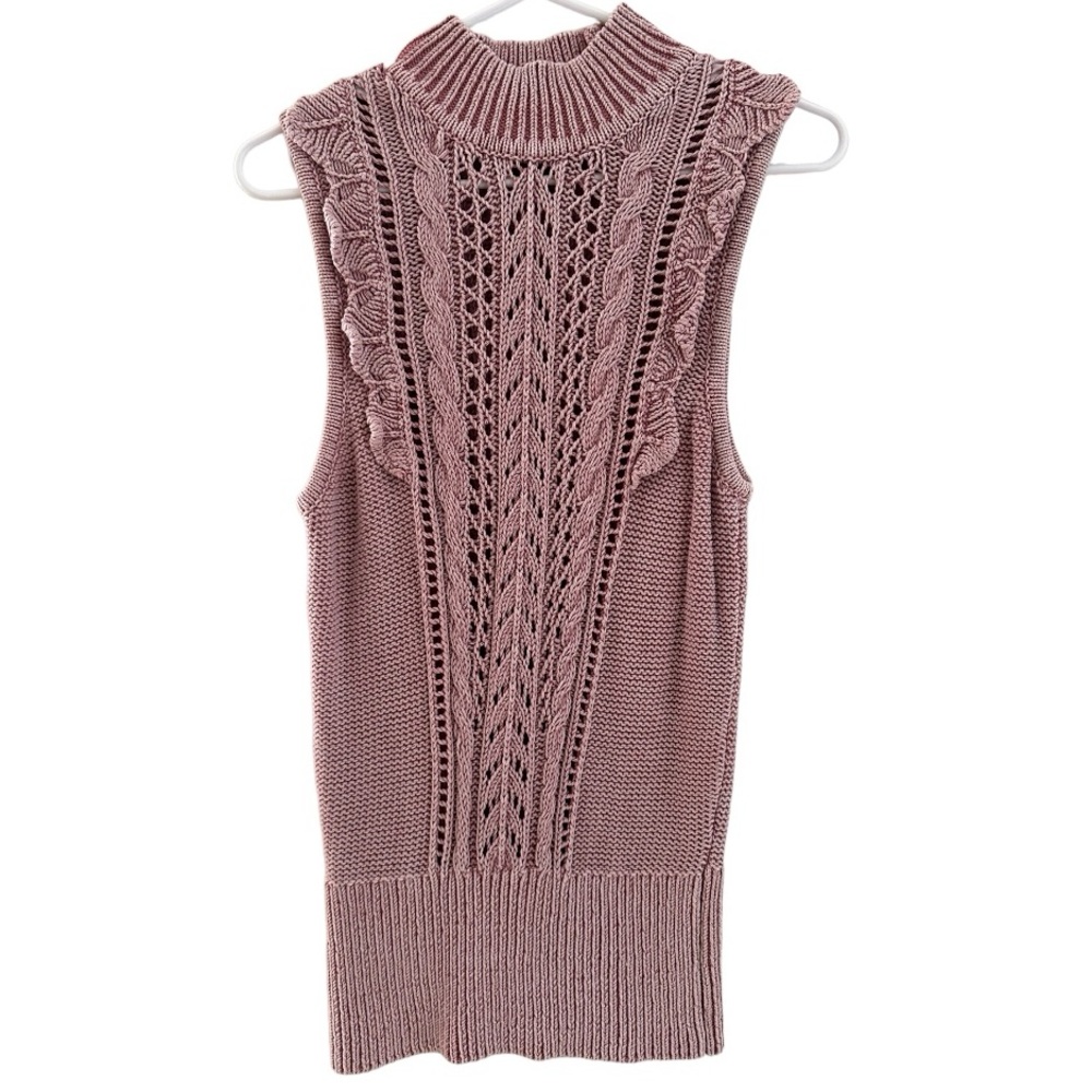 White House Black Market Mauve Sleeveless Knit Top
